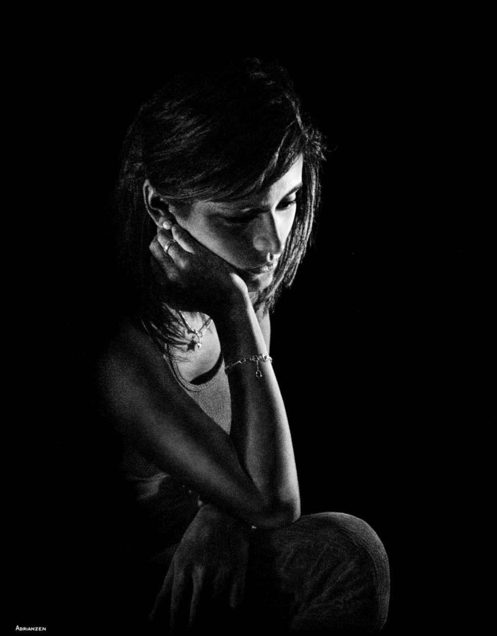 Melancolia,realista,pintura,adrianzen,manuel,belñenartspace,madrid