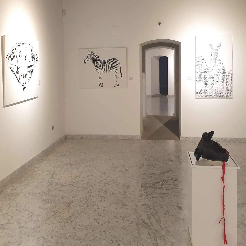 garbade,exposicion,toledo,paintings,galeria,museum,san clemente,armas y almas,centro cultural,cebra, caza,vegan,toros,antitoros,diamante