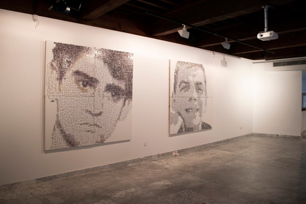 garbade,exposicion,toledo,paintings,galeria,museum,san clemente,centro cultural,armas y almas,,Leopoldo Alas, Miguel Angel, retrato,collages,realismo,museos,españa,